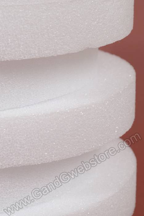 10" X 1.5" Styrofoam Disc White Pkg/6 - Image 2