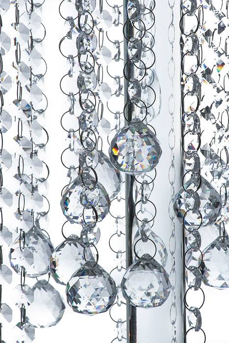 10" X 14" Round Crystal Bead Cake Stand Clear - Image 2