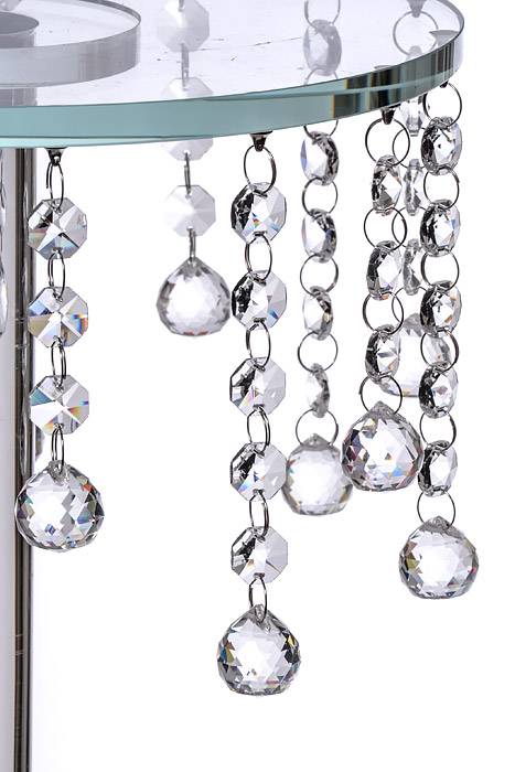 10" X 24.5" Crystal Bead Round Cake Stand - Image 2