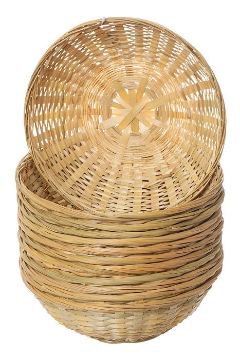 10" X 3" Round Bread Basket Natural Pkg/12 - Image 3
