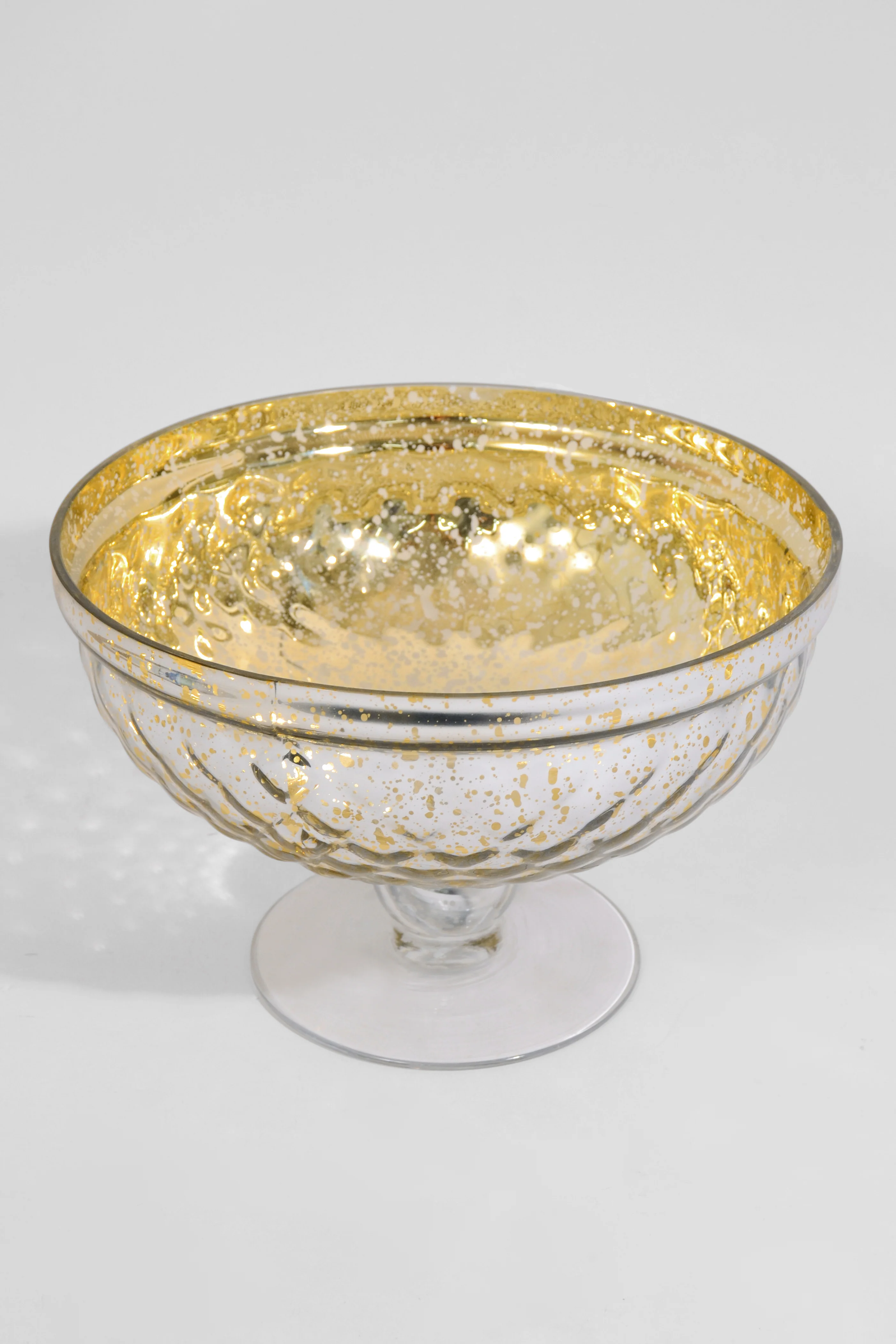 10" X 6.5" Mercury Glass Vases Gold - Image 2