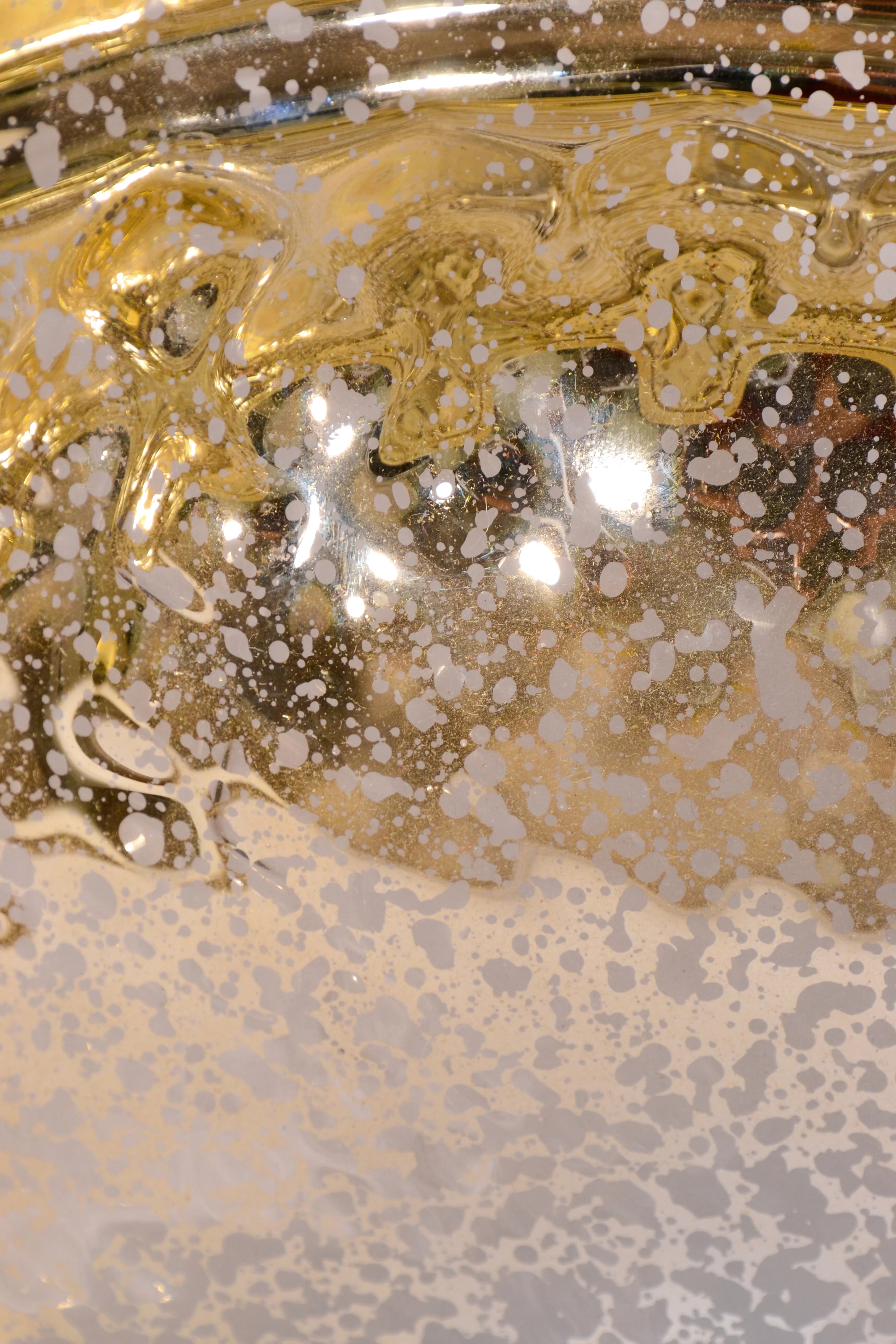 10" X 6.5" Mercury Glass Vases Gold - Image 3