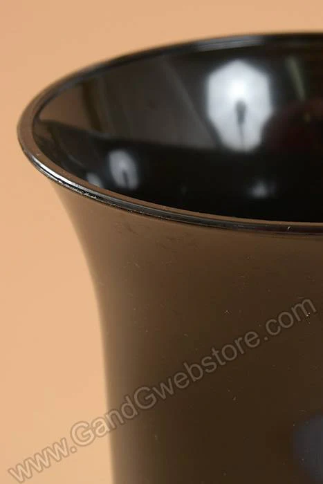 10" X 6" Plastic Vase Black - Image 2