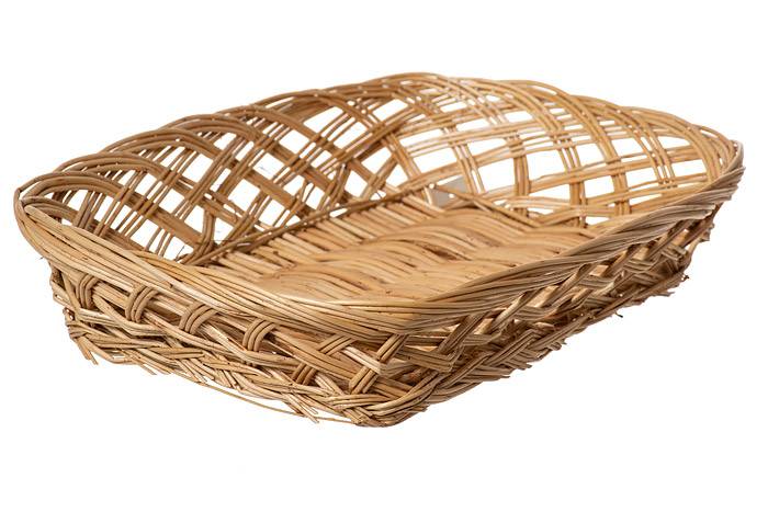 10" X 7.5" X 2.25" Tray Rectangular Willow Natural
