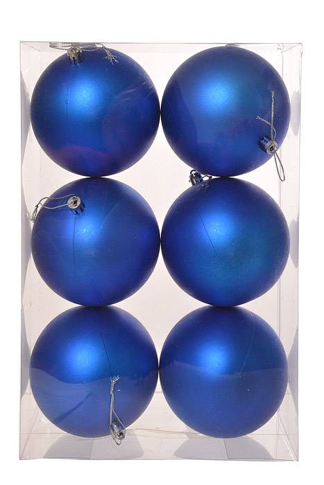 100mm Matte Plastic Ball Royal Blue Pkg/6 - Image 2