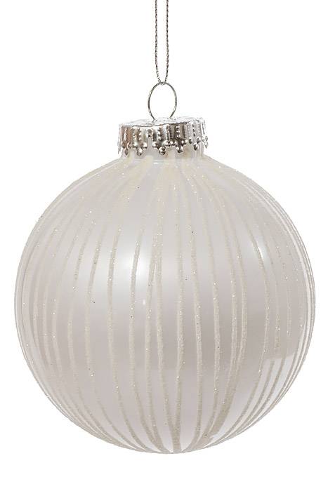100mm Pet Ball Cats Eye White & Clear W/white Glitter Bk/4 - Image 2