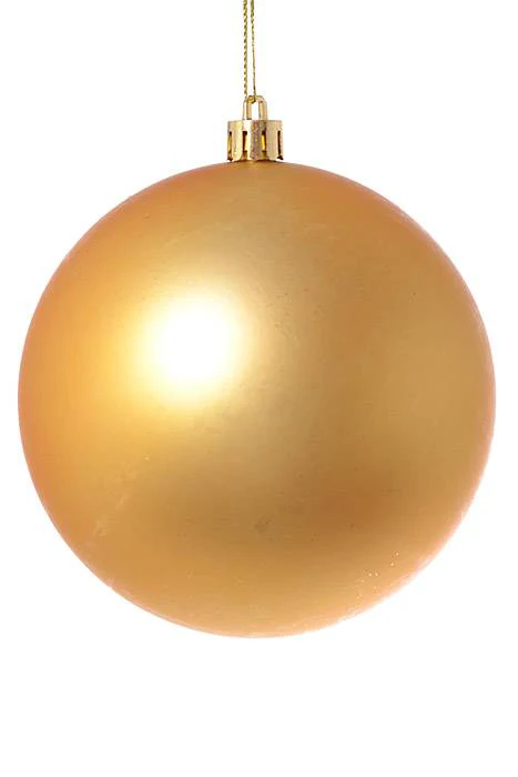 100mm Shiny/matte/glitter Plastic Ball Gold Pkg/6 - Image 3