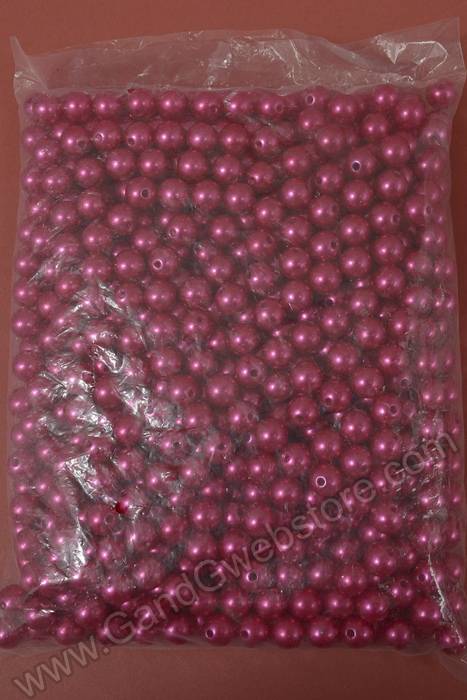 10mm Abs Pearl Beads Raspberry Pkg(500g) - Image 2