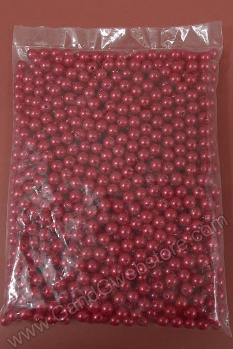 10mm Abs Pearl Beads Red Pkg(500g) - Image 2