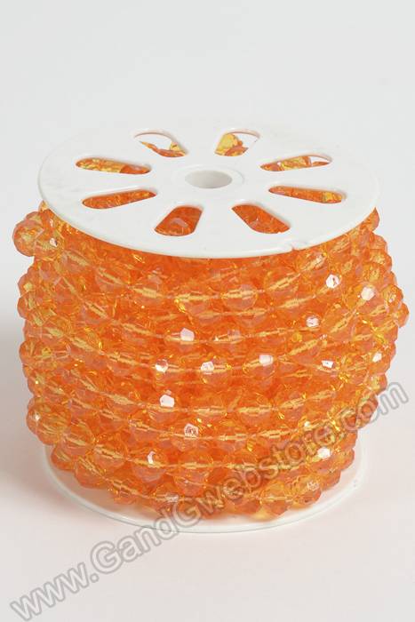 10yds Bead Garland Roll Light Orange - Image 2