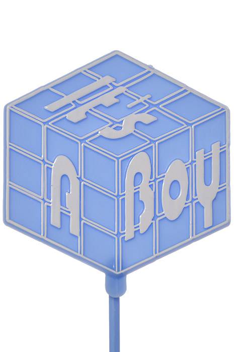 11.5" It's A Boy Block Stick Blue Pkg/24 - Image 2