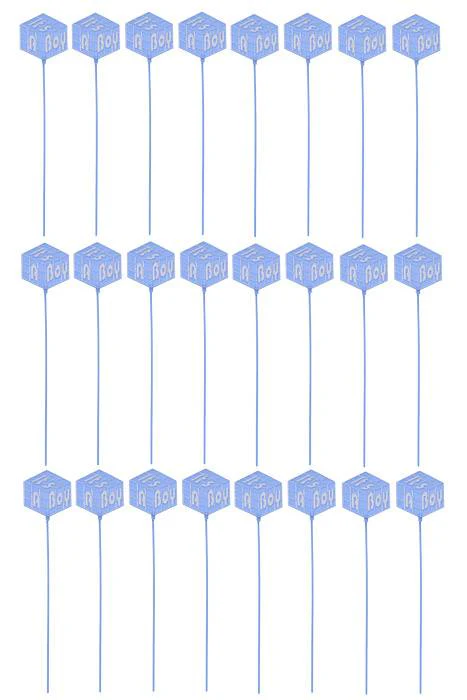 11.5" It's A Boy Block Stick Blue Pkg/24 - Image 3