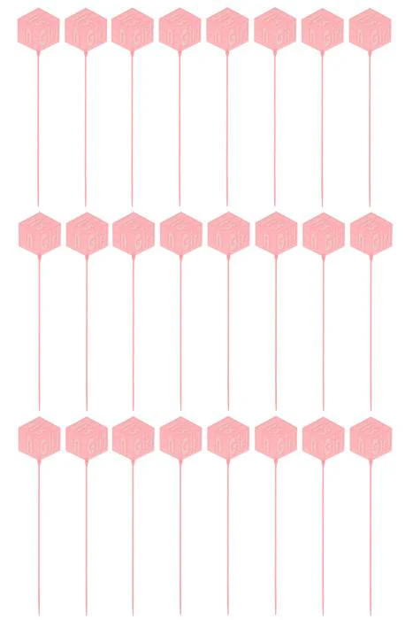 11.5" It's A Girl Block Stick Pink Pkg/24 - Image 3