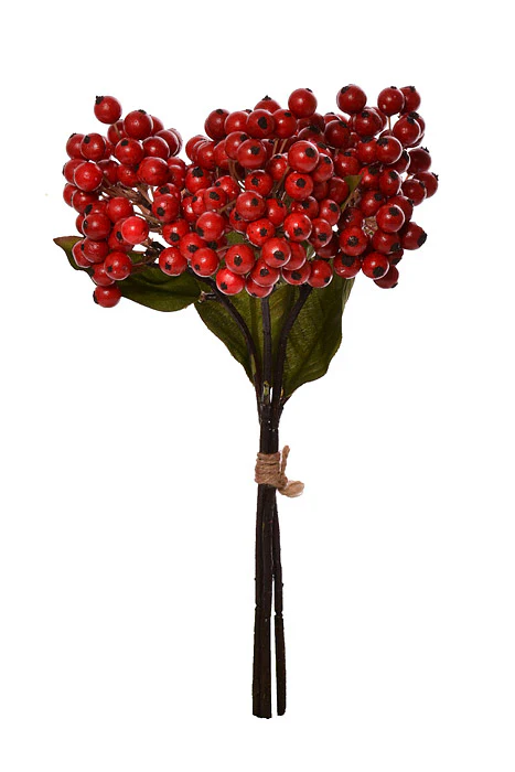 11.5" Plastic Berry Bundle Red