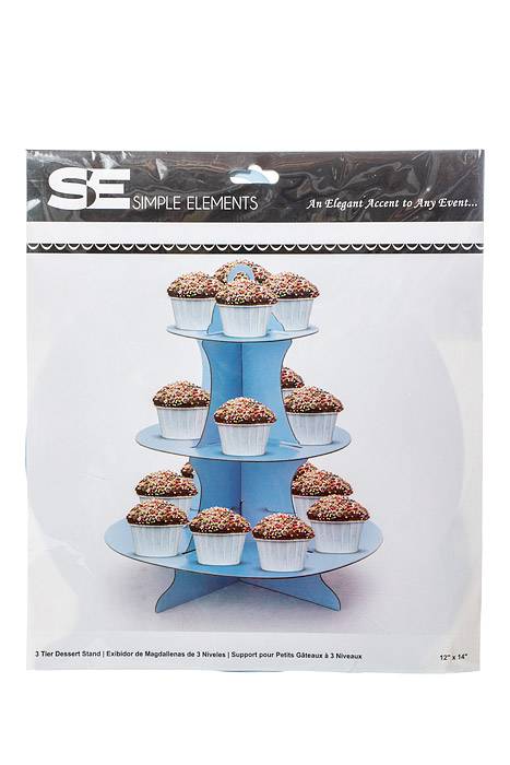 11.75" X 14" Cake Stand 3 Tier Blue - Image 2