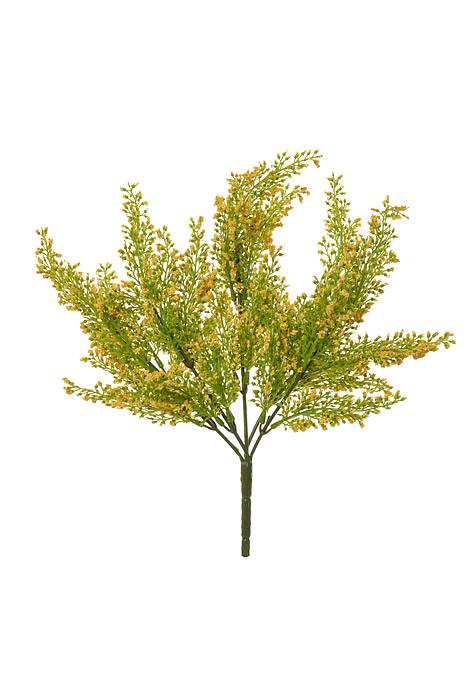 11" Artificial Mini Heather Bush Yellow