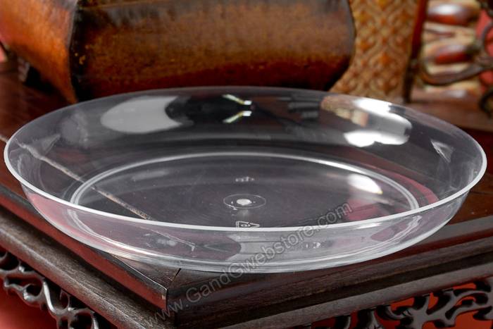 11" Plastic Low Pie Dish Clear Pkg/24 - Image 2