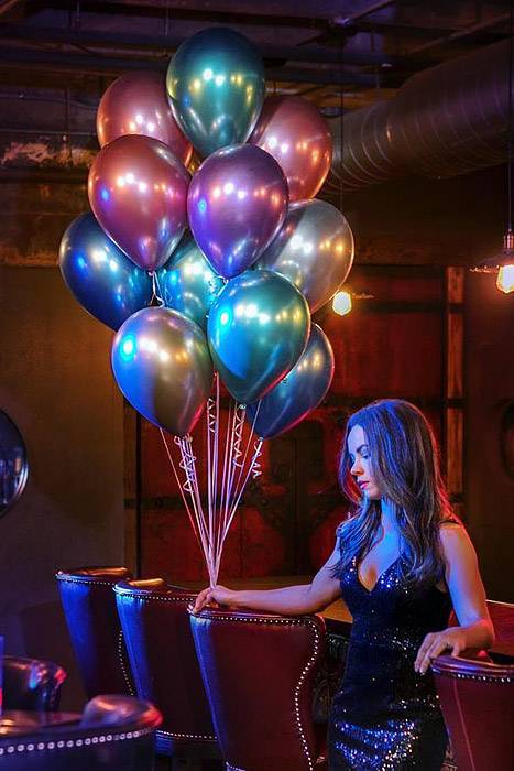 11" Qualatex Plain Latex Balloon Chrome Mauve Pkg/100 - Image 3