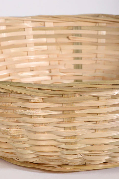 11" Round Bamboo Bun Basket Natural Pkg/6 - Image 3