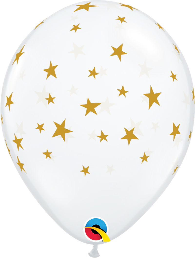 11" Round Diamond Contemporary Stars Gold Pkg/50