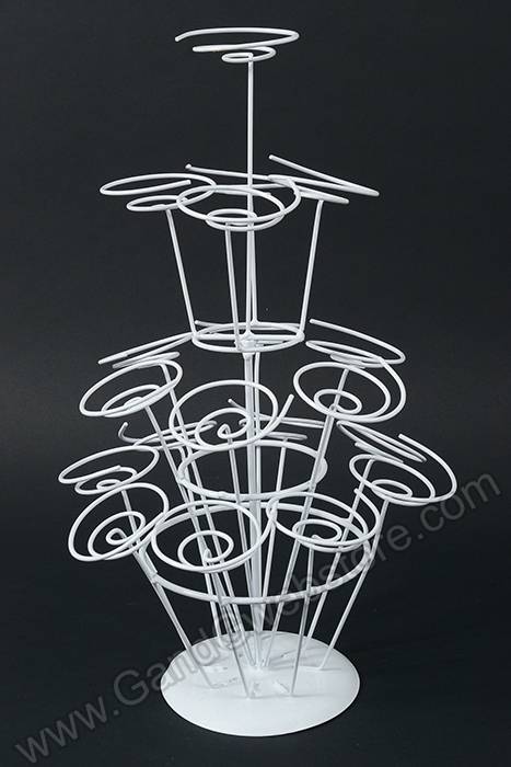 11" X 18" Metal Cupcake Stand White - Image 2