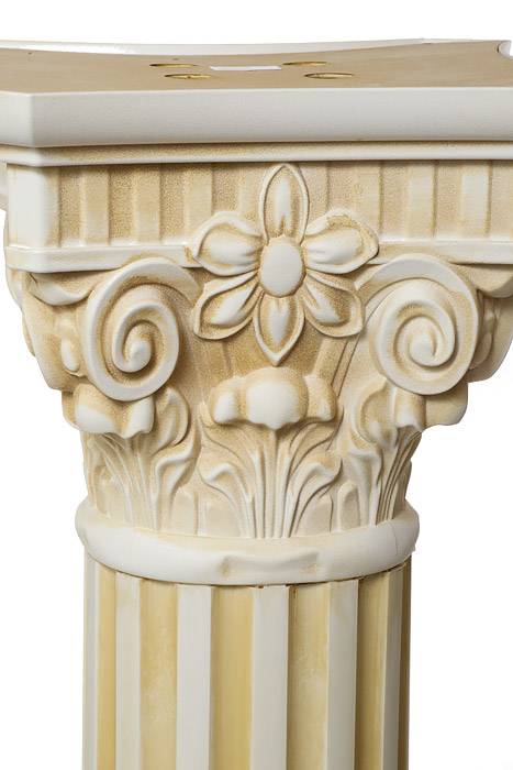 11 X 34.75"  Plastic Grecian Pillar Stand Ivory - Image 2