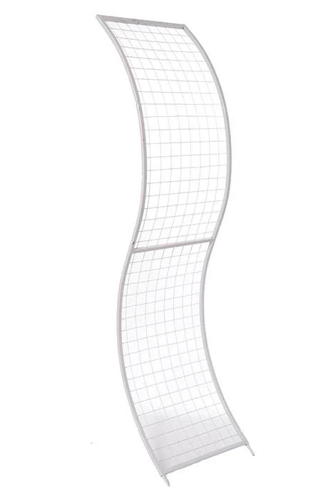 11" X 43" Metal Grid White
