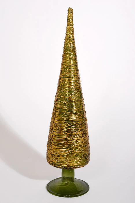 12"/16"/18" Glass Topiary Gold/Green Set/3 - Image 3