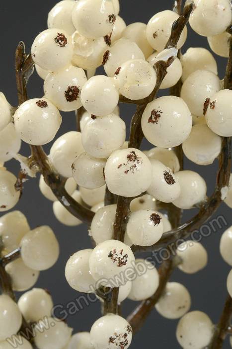 12.5" Plastic Ilex Winterberry Pick White - Image 2