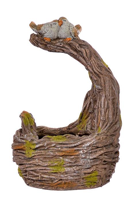 12.5" X 12.25" X 18.5"  Vine Pot Natural