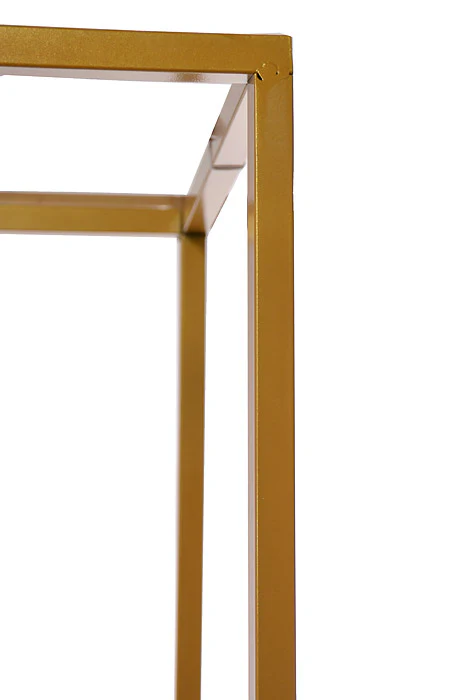 12.5" X 12.5" X 39" Rectangle Metal Stand Gold - Image 2