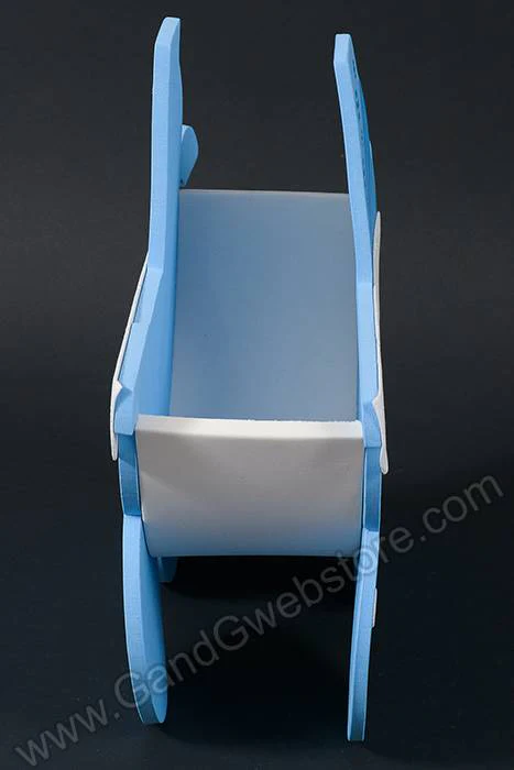 12.5" X 4.5" X 12.5" Glitter Eva Foam Stroller Blue - Image 2