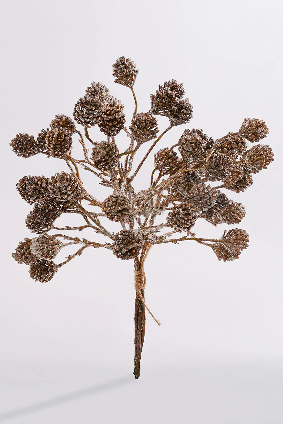 12'' Glittered Pine Cone Bundle Brown