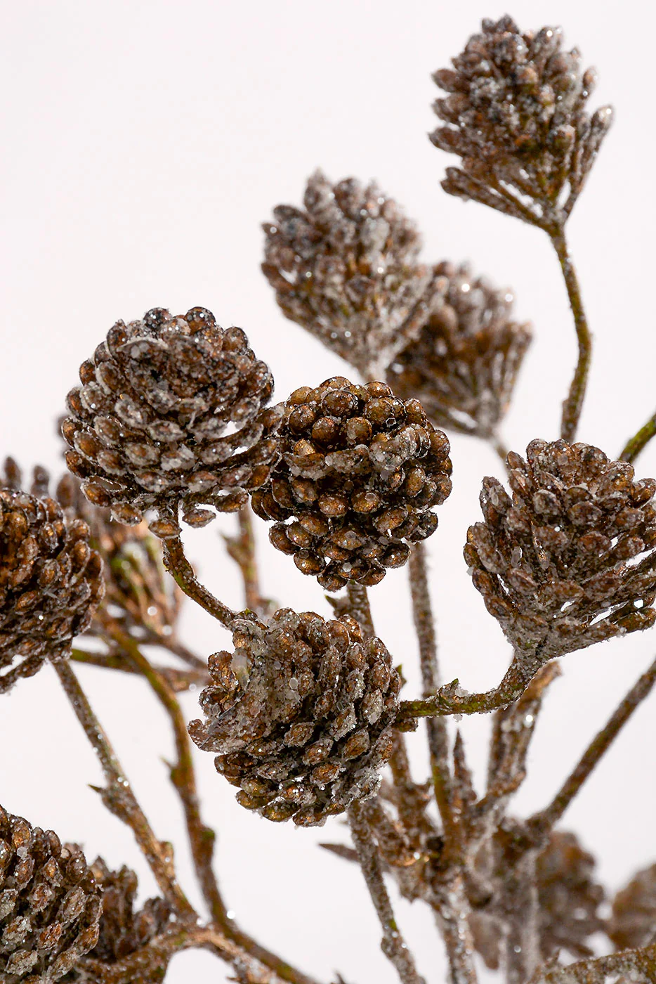 12'' Glittered Pine Cone Bundle Brown - Image 2