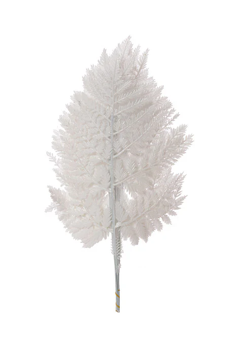 12" Leather Leaf White CS/144Pcs - Image 3
