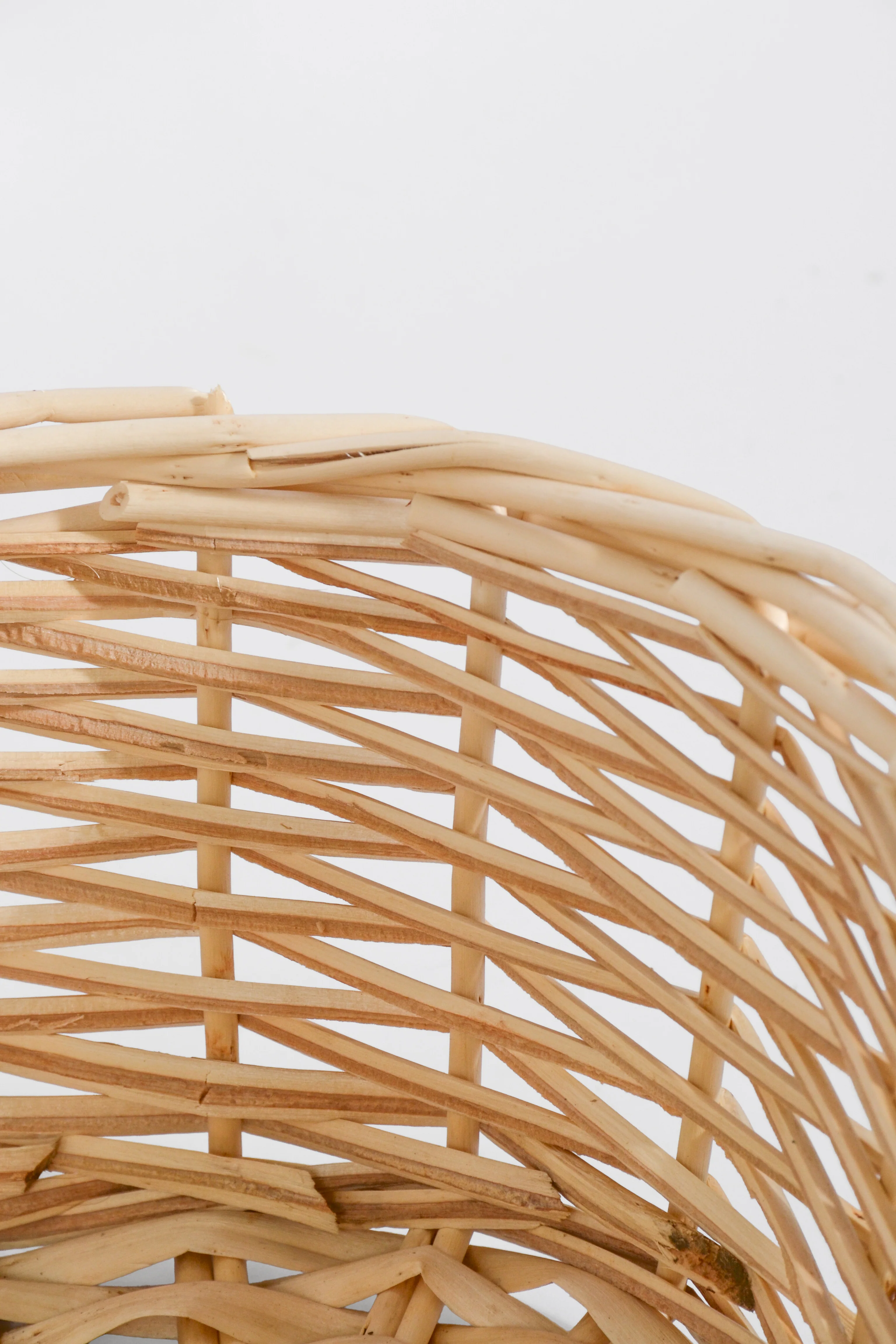 12" Oval Willow Basket Natural - Image 3