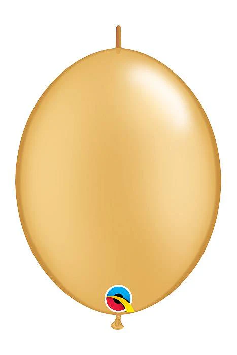 12" Qualatex Quick Link Balloons Gold