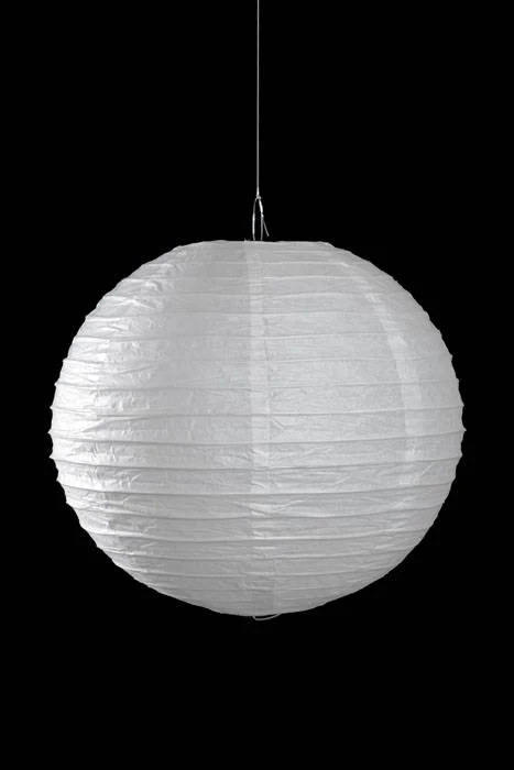 12" Round Paper Lantern White