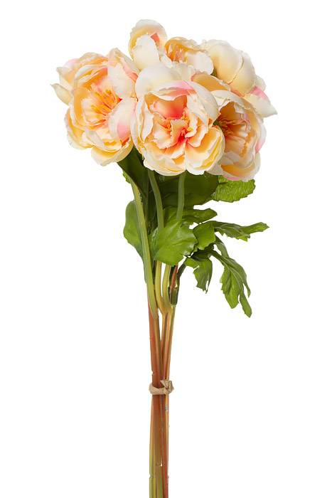 12" Silk Ranunculus Bundle  Pink/Soft Yellow