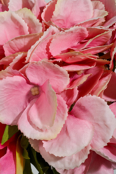 12" Silk Rose/Hydrangea/Peony Bouquet Pink - Image 3