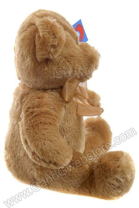 12" Sitting Teddy Bear Dark Brown - Image 2