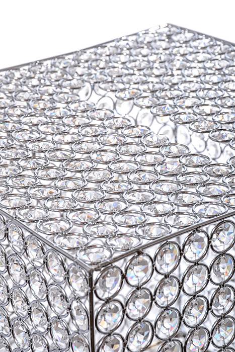 12" Square Crystal Bead Card/money Box Silver - Image 3