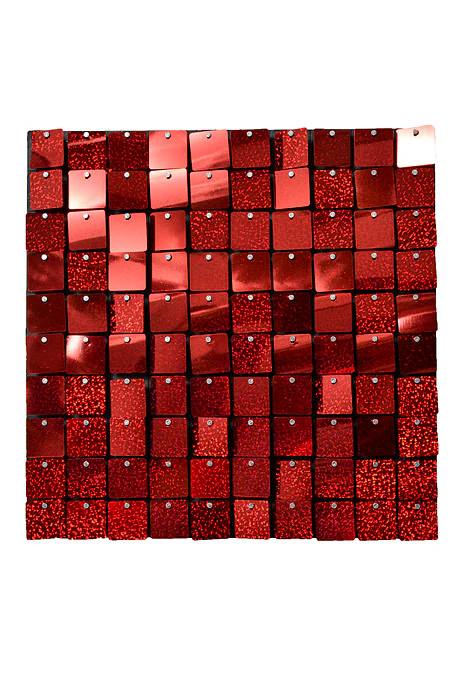 12" X 12" Foil Wall Mat Red