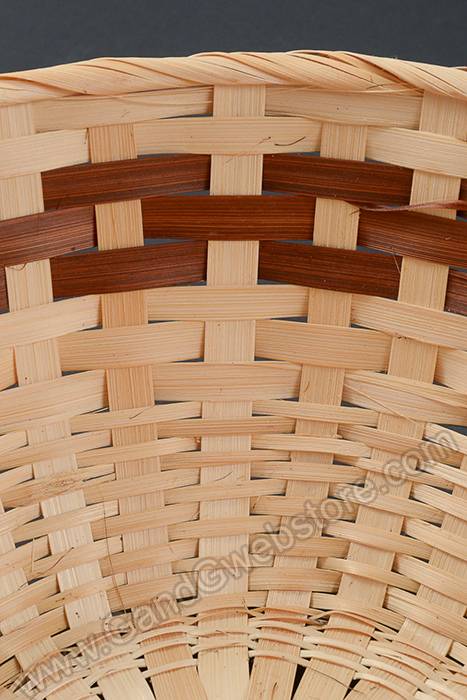 12" X 5.5" Round Bamboo Tray Natural/brown - Image 2