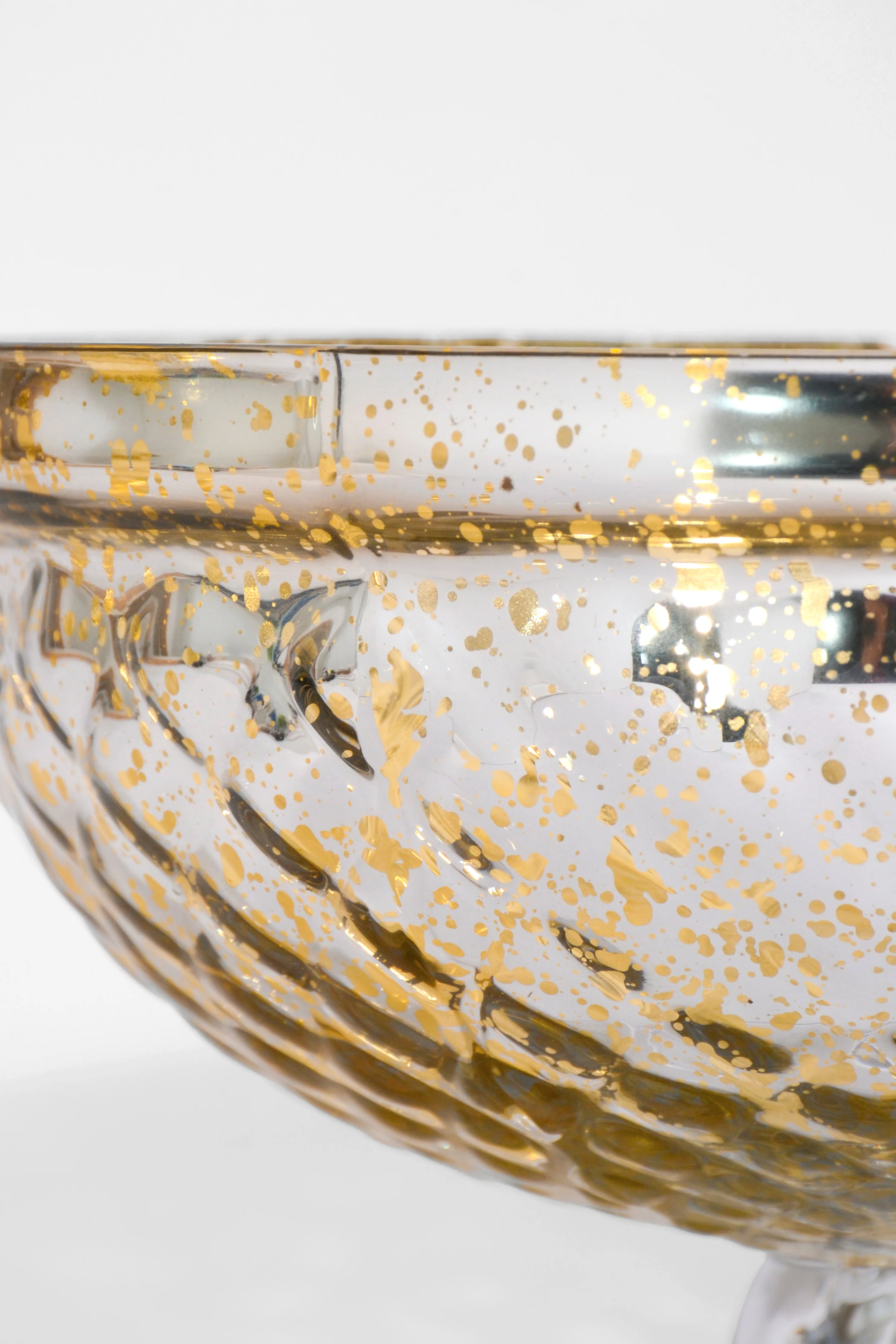 12" X 7.5" Mercury Glass Vases Gold - Image 4