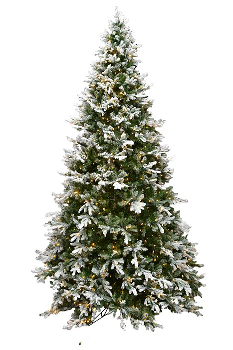 12Ft x 87" Led Snow Tip Aspen Tree Green/White/Clear Brite - Image 2