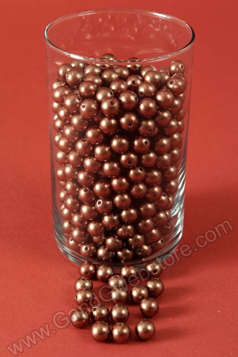 12mm Abs Pearl Beads Brown Pkg(500g) - Image 2