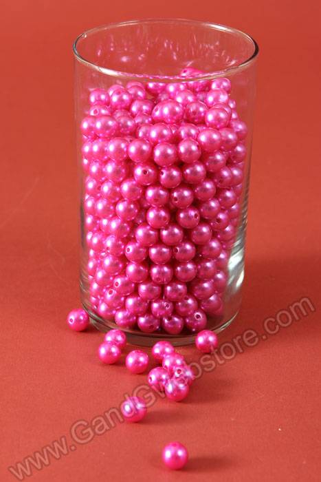12mm Abs Pearl Beads Hot Pink Pkg(500g) - Image 2