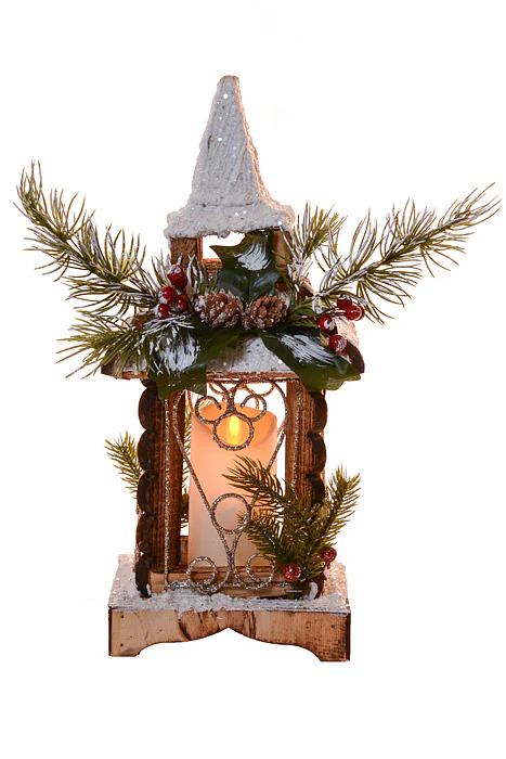 13.38" Wooden Light Box Natural/White - Image 2