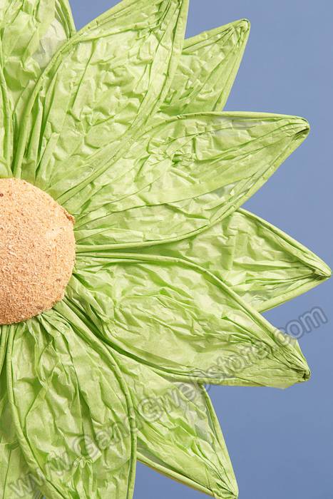 13.5" Hanging Paper Flower Green - Image 2